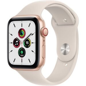 Apple Watch SE GPS+Cellular 44mm Gold Aluminium Case Starlight Sport Band – Regular